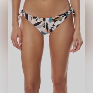 O'Neill Women/Juniors Nora Printed Side Tie Bikini Bottoms Swimwear Sz L NWT